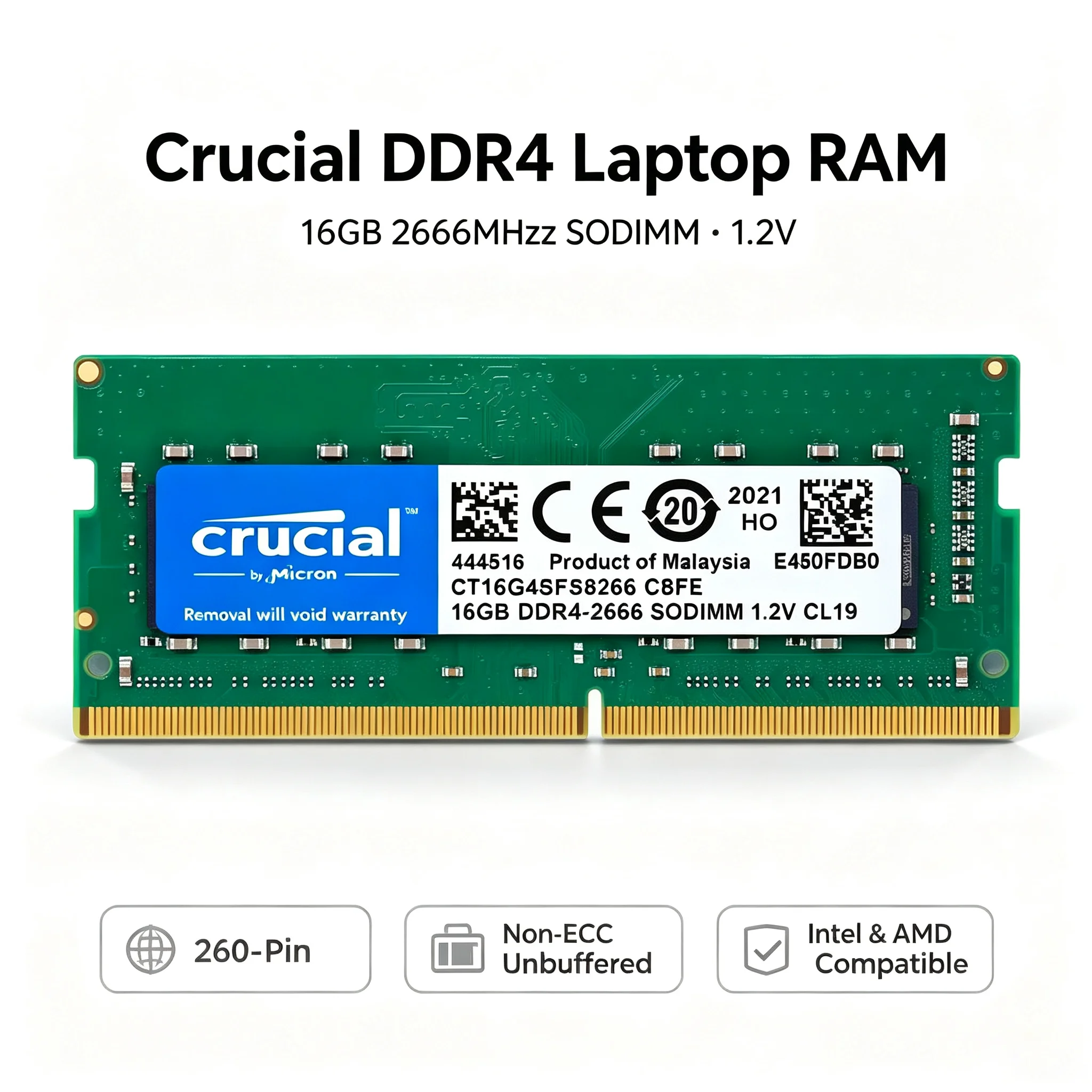 Crucial  1PCS/2PCS DDR4 Laptop - огляд і ціна Sodimm Ddr4