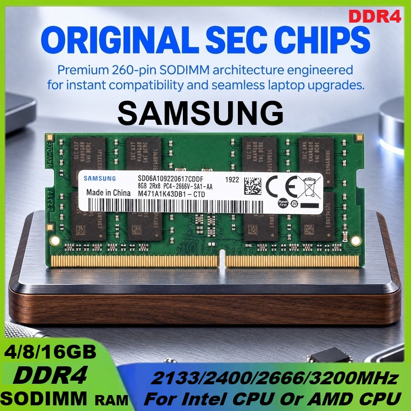 SAMSUNG DDR4 RAM 16GB 32GB 4GB - огляд і ціна Ddr4 2400Mhz